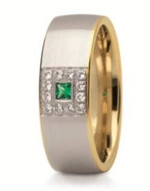 Obrączka z żółtego i białego złota ST-243ZB-k