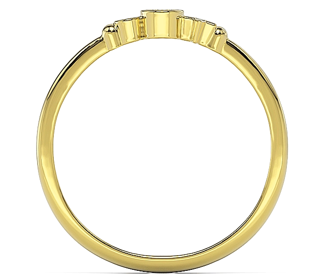 Pierścionek z żółtego złota z cyrkoniami Swarovski Różowy BP-6709Z-C/PINK