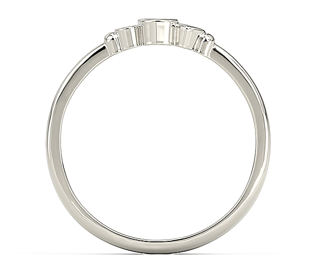 Pierścionek z białego złota z cyrkoniami Swarovski mietową i białą BP-6809B-C