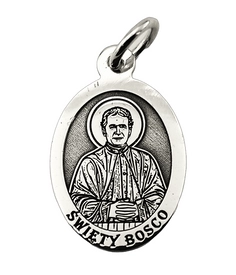 Medalik srebrny z wizerunkiem Św. Jana Bosco
