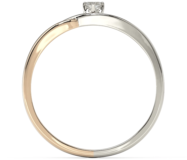 Pierścionek z białego i różowego złota z cyrkoniami Swarovski BP-81BP-C