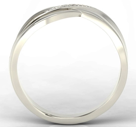 Pierścionek z białego złota z diamentami LP-6708B