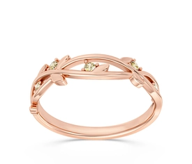 Pierścionek z różowego złota z cytrynami CP-61P