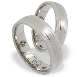 Obrączka z białego złota palladowego ŁZ-09B-EXTRA light-m