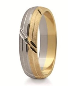 Obrączka z żółtego i białego złota ST-51ZB-k