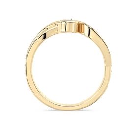 Pierścionek z żółtego złota z brylantami 0,39 ct wzór BP-2839Z-R