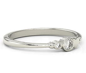 Pierścionek z białego złota z cyrkoniami Swarovski BP-6809B-C