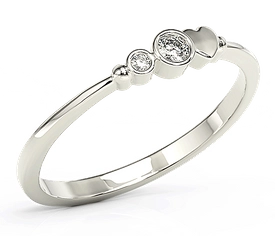 Pierścionek z białego złota z cyrkoniami Swarovski BP-6807B-C