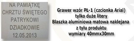 Grawer płytka wzór PŁ-1