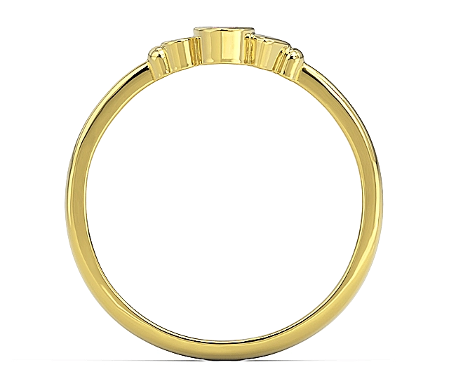 Pierścionek z żółtego złota z cyrkoniami Swarovski miętową i białą BP-6811Z-C