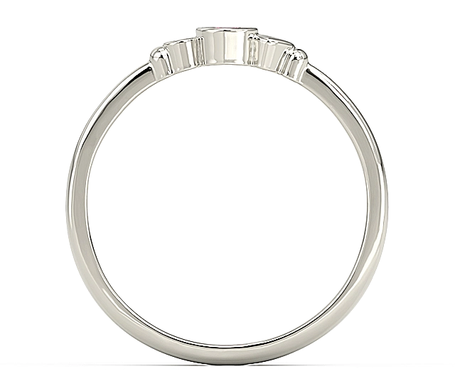 Pierścionek z białego złota z cyrkoniami Swarovski miętową i białą BP-6811B-C