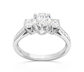 Pierścionek z białego złota z brylantami CP-31B-F/VVS-F/VS