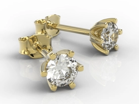 Kolczyki z żółtego złota z diamentami 0,54 ct wzór LPK-8054Z