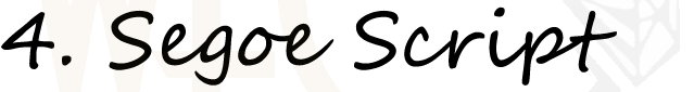 Grawer Laser 4 - Segoe Script