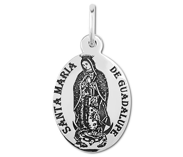Medalik srebrny z wizerunkiem Matki Bożej z Guadalupe _01