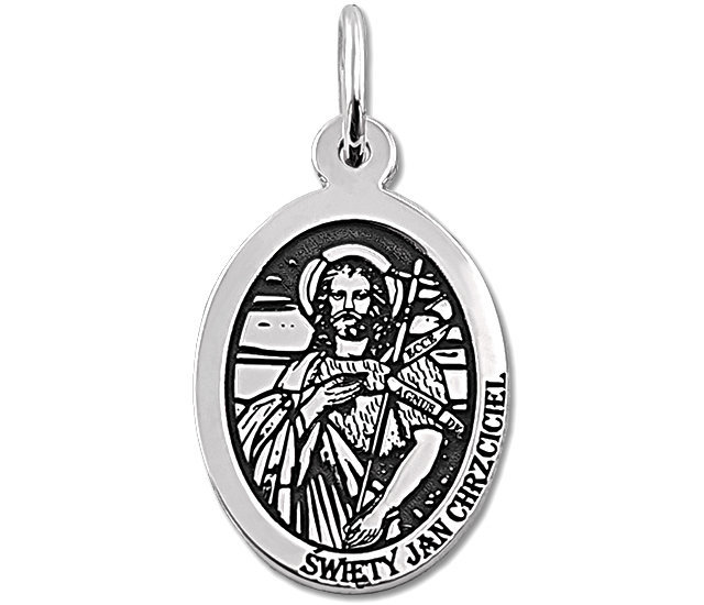 Medalik srebrny z wizerunkiem Św. Jana Chrzciciela 