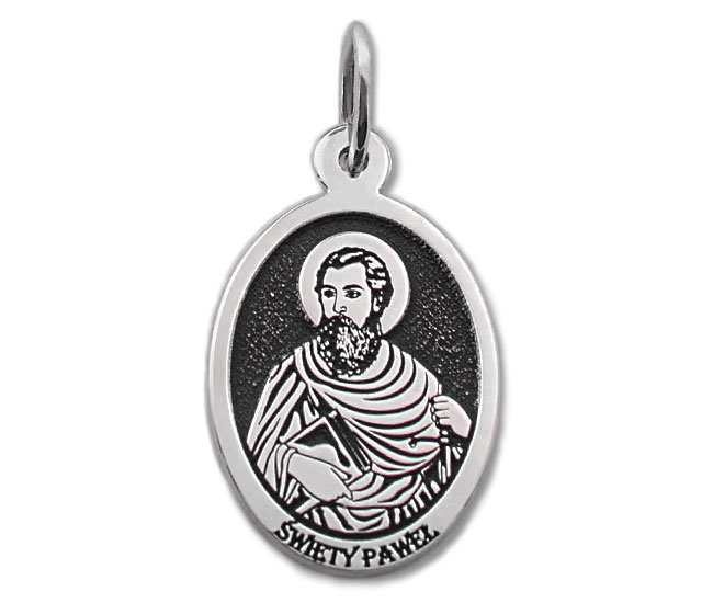 Medalik srebrny z wizerunkiem św. Pawła