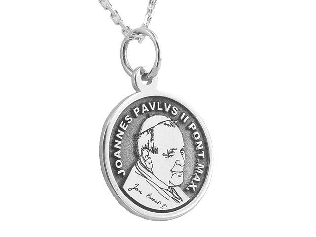 Medalik ze srebra z Świętym Janem Pawłem II, WEC-S-MED-JP-II-6