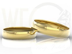 Obrączki ślubne klasyczne półokrągłe z żółtego złota o szer. 4 mm ZS-A-102Z-PARA
