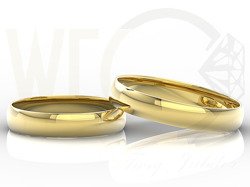 Obrączki ślubne klasyczne półokrągłe żółte złoto szer 3 mm ZS-A-101Z-PARA