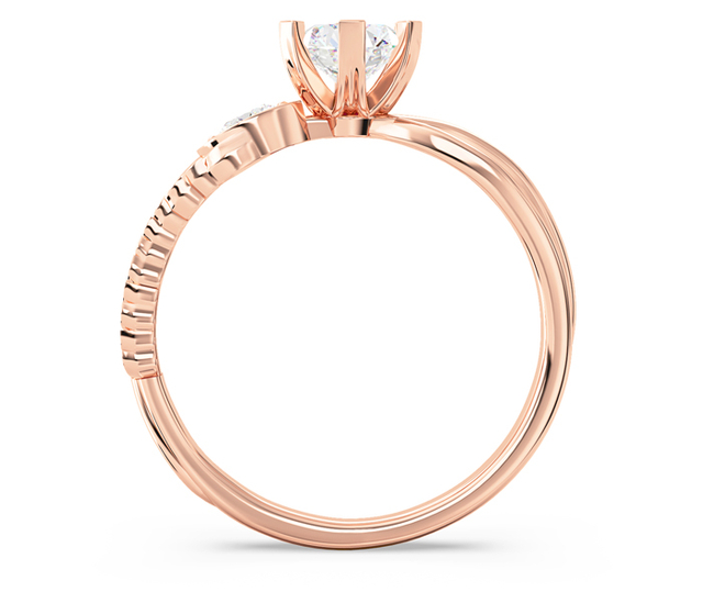 Pierścionek z różowego złota z diamentami CP-68P-G/Si1-F/VS