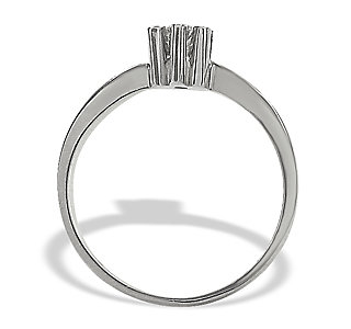 Pierścionek zaręczynowy z białego złota z brylantem 0,10 ct wzór AP-1110B