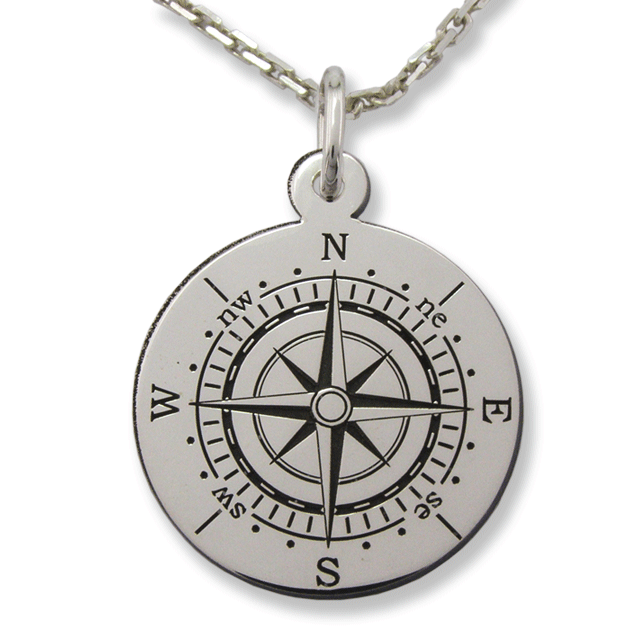 Wisiorek srebrny Kompas- 1