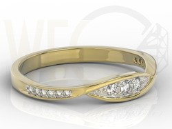 Zestaw pierścionek kolczyki i wisiorek z żółtego złota z brylantami AP-97Z-R
