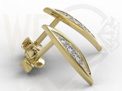Zestaw pierścionek kolczyki i wisiorek z żółtego złota z brylantami AP-97Z-R