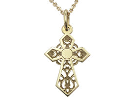 Krzyż z żółtego złota WEC-Z-KRZYŻ-3