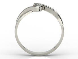 Pierścionek z białego złota z brylantem 0,06 ct model AP-3206B